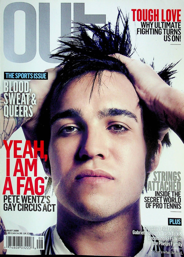 OUT Gay Men's Magazine Pete Wentz & Gabrielle Union August 2008 081424RP