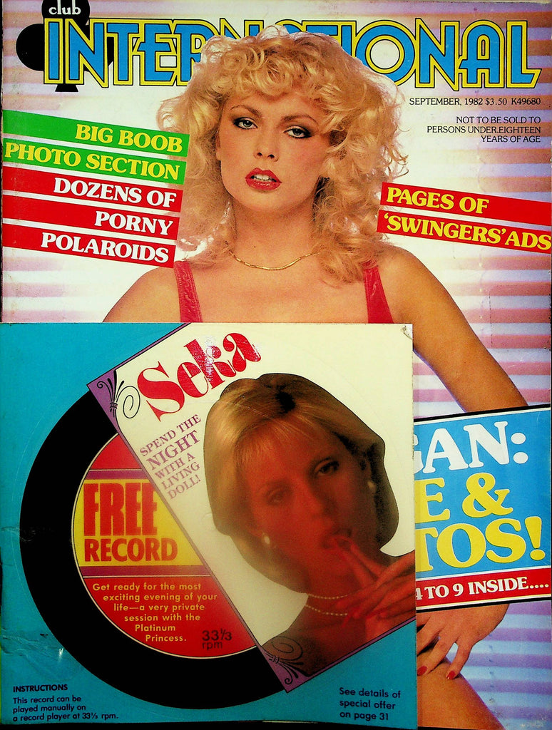 Club International Magazine  Chesty Organ: The Before & After Photos / w/Seka Record   September 1982   061325lm-p