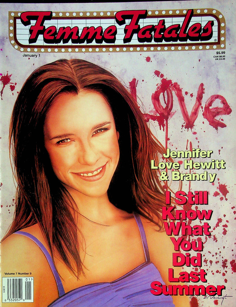 Femme Fatales Magazine Jennifer Love Hewitt & Brandy January 1999 012524RP