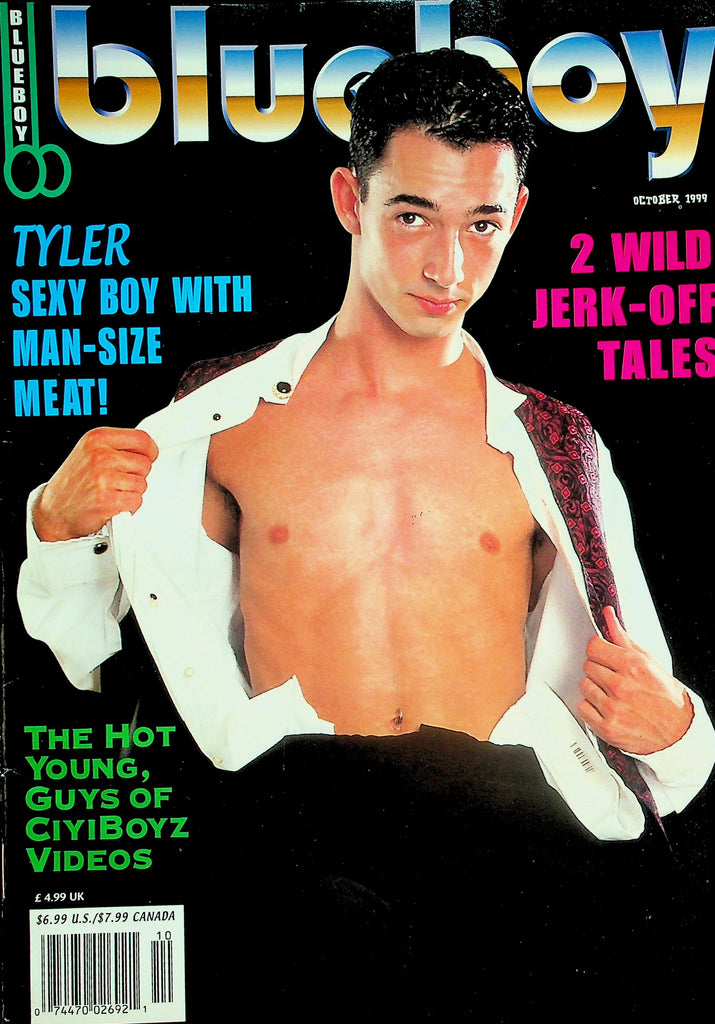 Blueboy Gay Magazine  Tyler Sexy Guy With Man-Size Meat!   October 1999     041726lmp