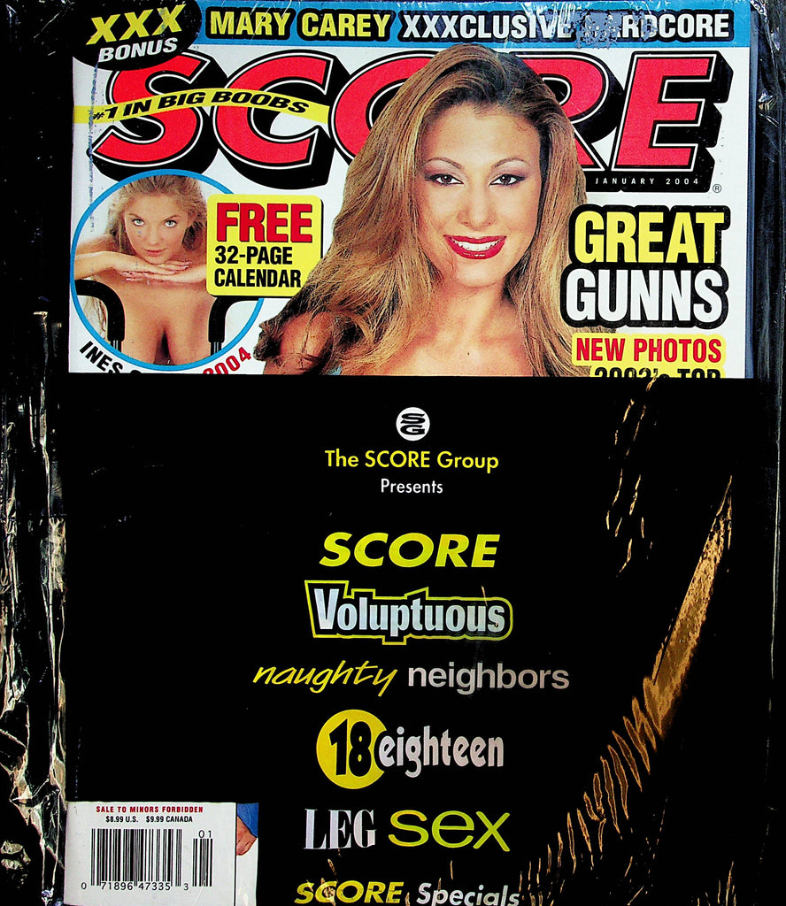 Score Magazine  Mary Carey  /  w/ Ines Cudna Calendar   January 2004  new/sealed  112924lm-p