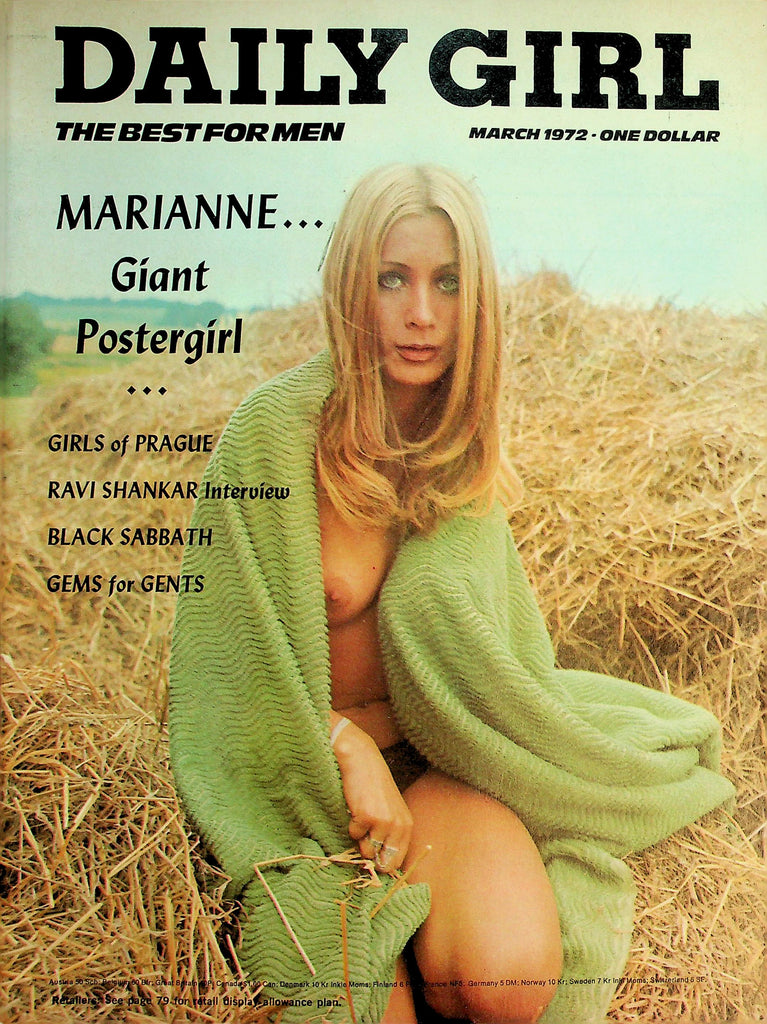 Daily Girl Magazine   Marianne.. Giant Poster Girl /  Girls Of Prague  March 1972    032226lmp