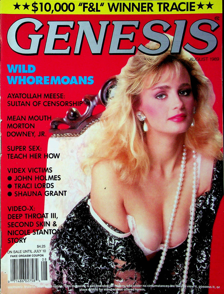 Genesis Magazine Ayatollah Meese & Morton Downey Jr. August 1989 050923RP