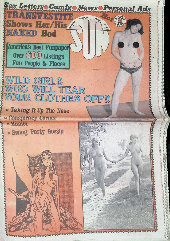 The Sun September 28 1975 Transvestite Sex Letters Comix News Personal Ads Adult Newspaper Magazine 102324lm-p