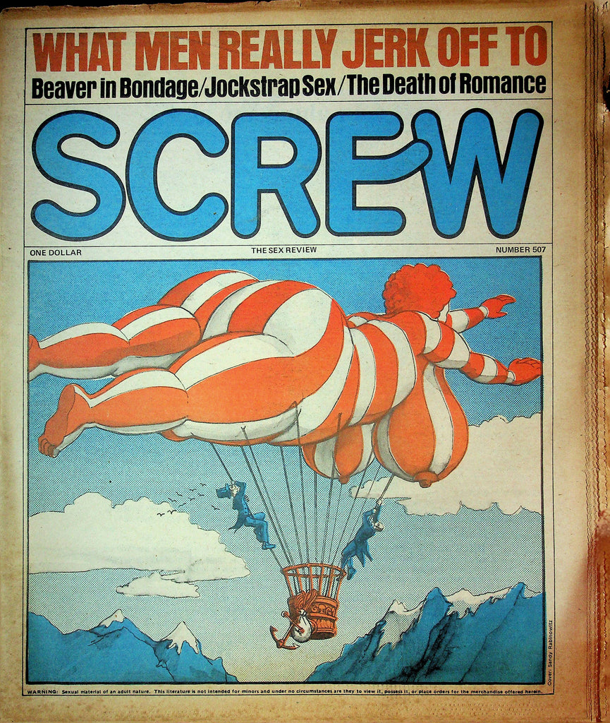Screw Men's Newspaper Beaver In Bondage & Death Of Romance No.507 November 20 1978 061124OSRP