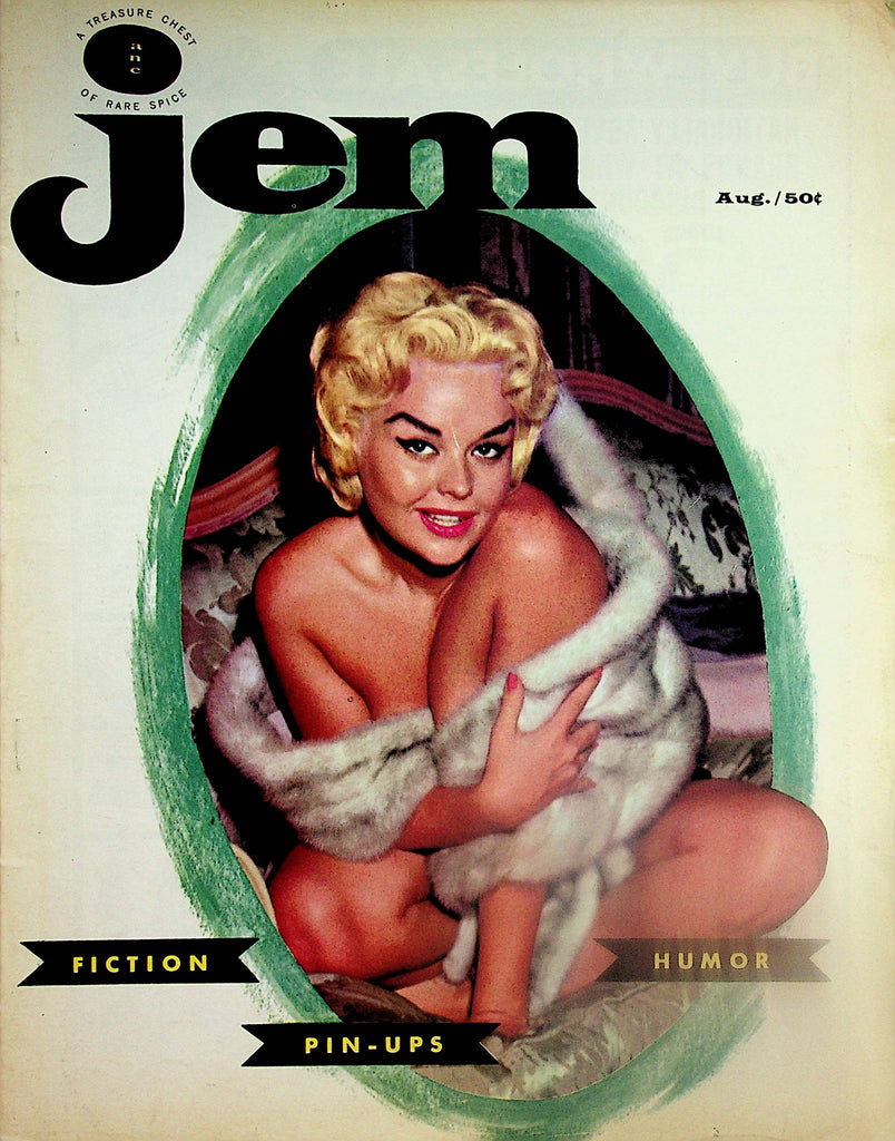 Jem Vintage Magazine  Centerfold Girl Kitten   August 1957  100624lm-p