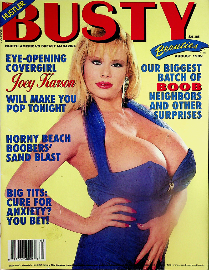 Hustler Busty Beauties Magazine  Covergirl Joey Karson  August 1992     070824lm-p