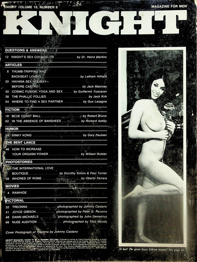 Knight Magazine  Joyce Gibson  vol.10 #8  1974      060224lm-p