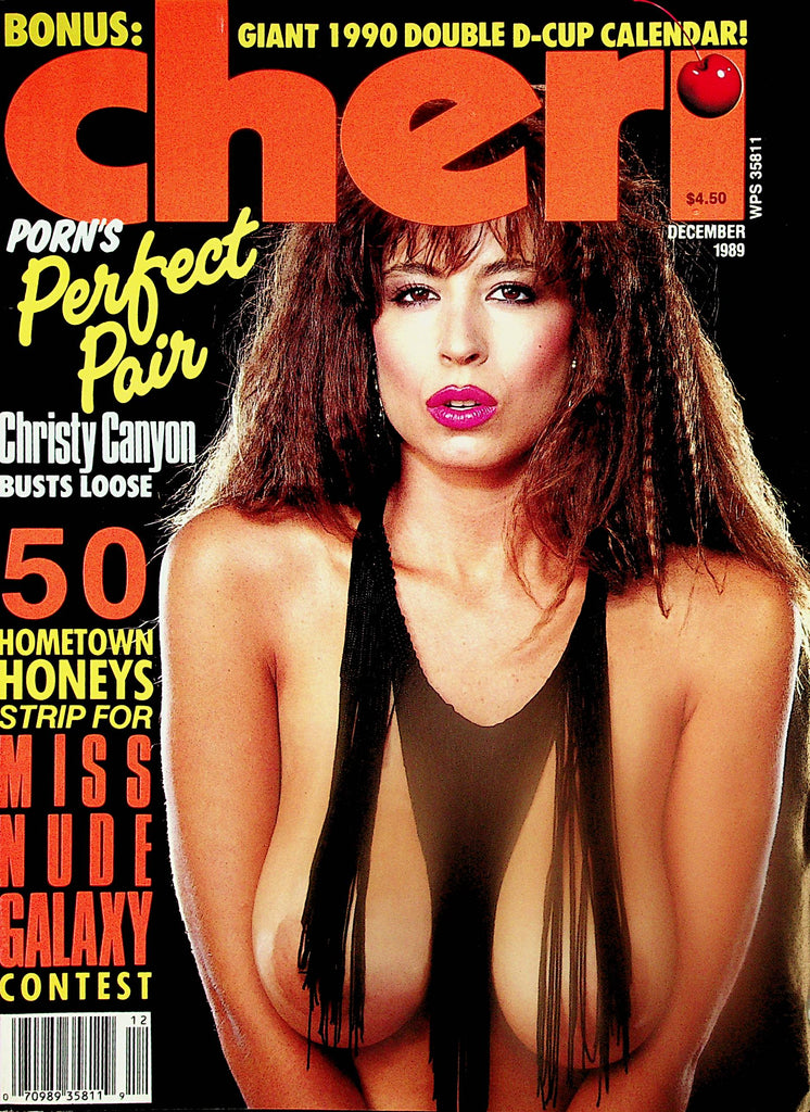 Cheri Magazine   Covergirl Christy Canyon Busts Loose  w/Calendar  December 1989   050624lm-p