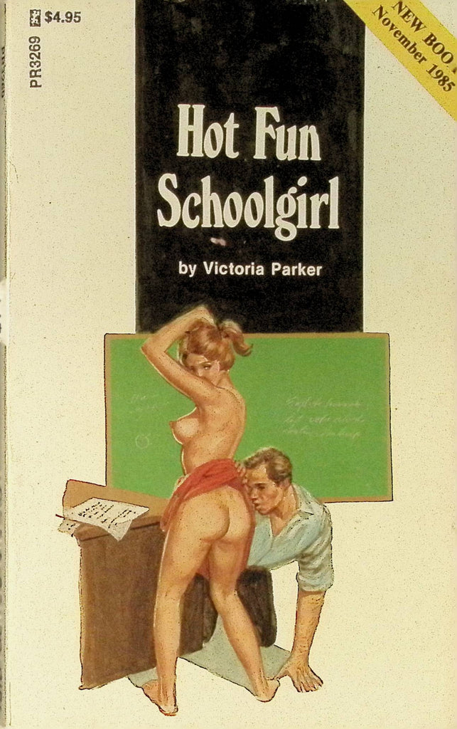 Hot Fun Schoolgirl by Victoria Parker PR3269 November 1985 Greenleaf Classics Adult Paperback Novel 080625AMP