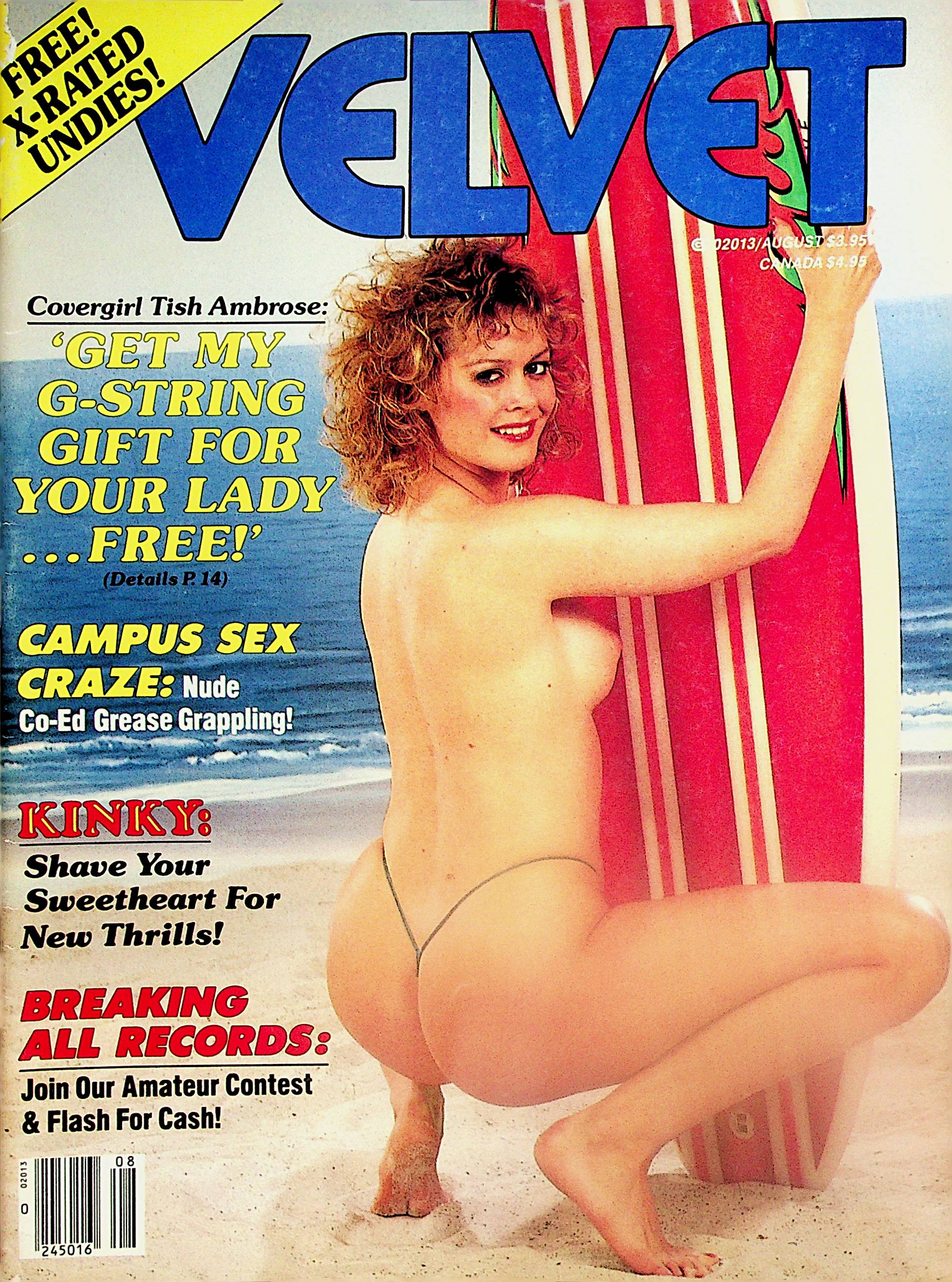 Velvet Magazine Cover Girl Tish Ambrose August 1986 070424lm-p