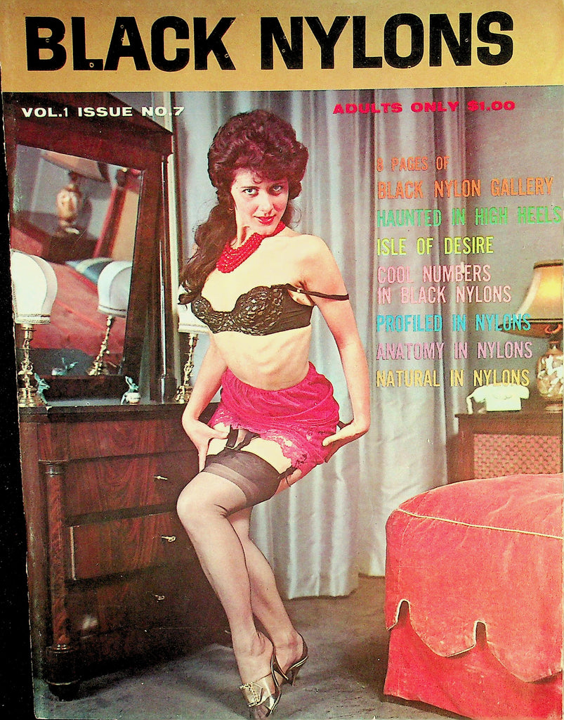 Black Nylons Magazine  Isle Of Desire, Anatomy In Nylons , Black Nylon Gallery  vol.1 #7 May 1963    080826lmp-GSC