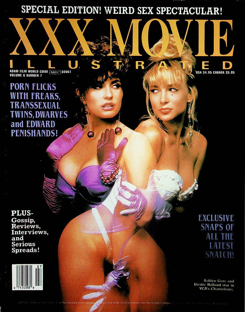 XXX Movie Illustrated Magazine  Ashlyn Gere & Diedre Holland - Special Weird Sex Spectacular!  vol.6 #7 1992     022125lm-p2