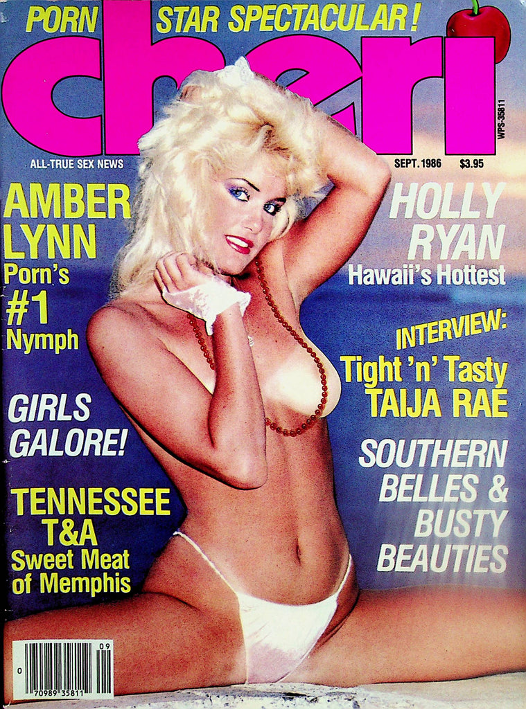 Cheri Magazine  Covergirl Holly Ryan / Amber Lynn / Taija Rae  September 1986       070924lm-p