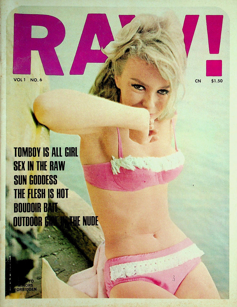 Raw! Magazine  Sungoddess / Outdoor Girl In The Nude  vol.1 #6  1960's    051326lmp