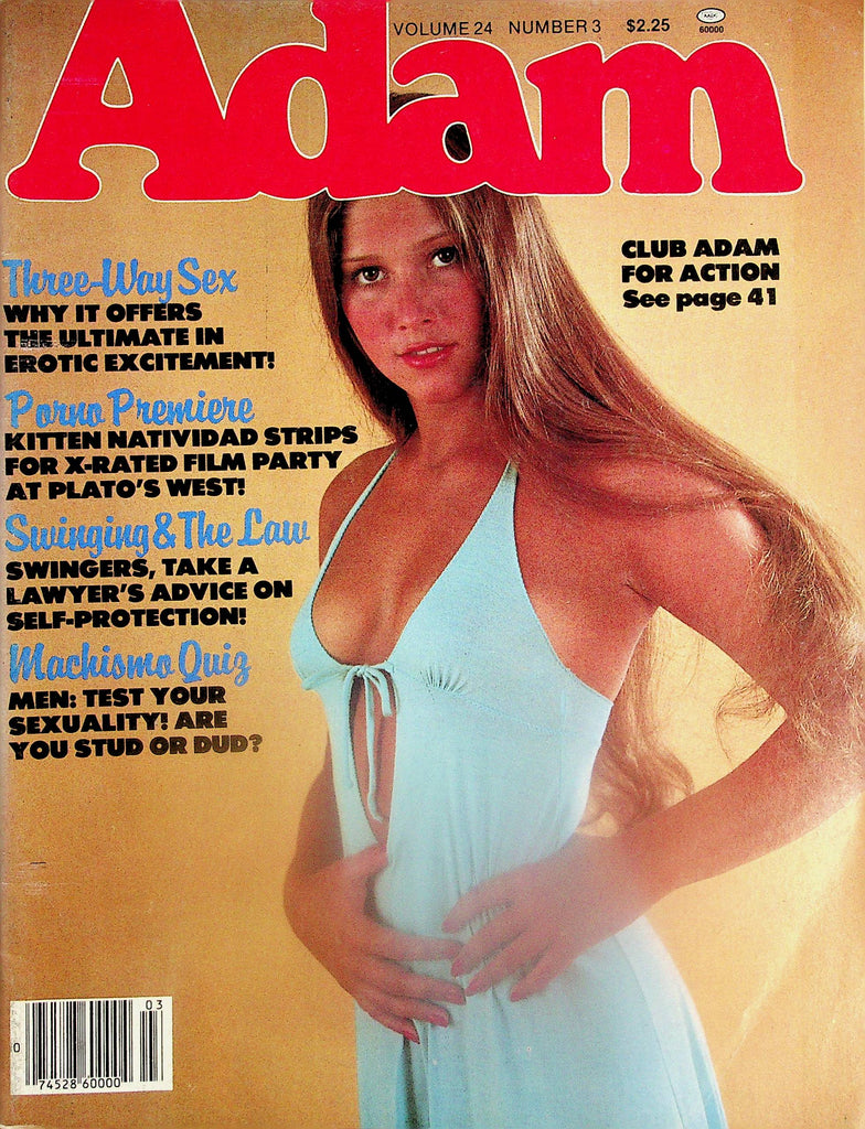 Adam Magazine  Porno Premiere Kitten Natividad Strips For X-Rated Film Party  vol.24 #3 1980    051925lm-p