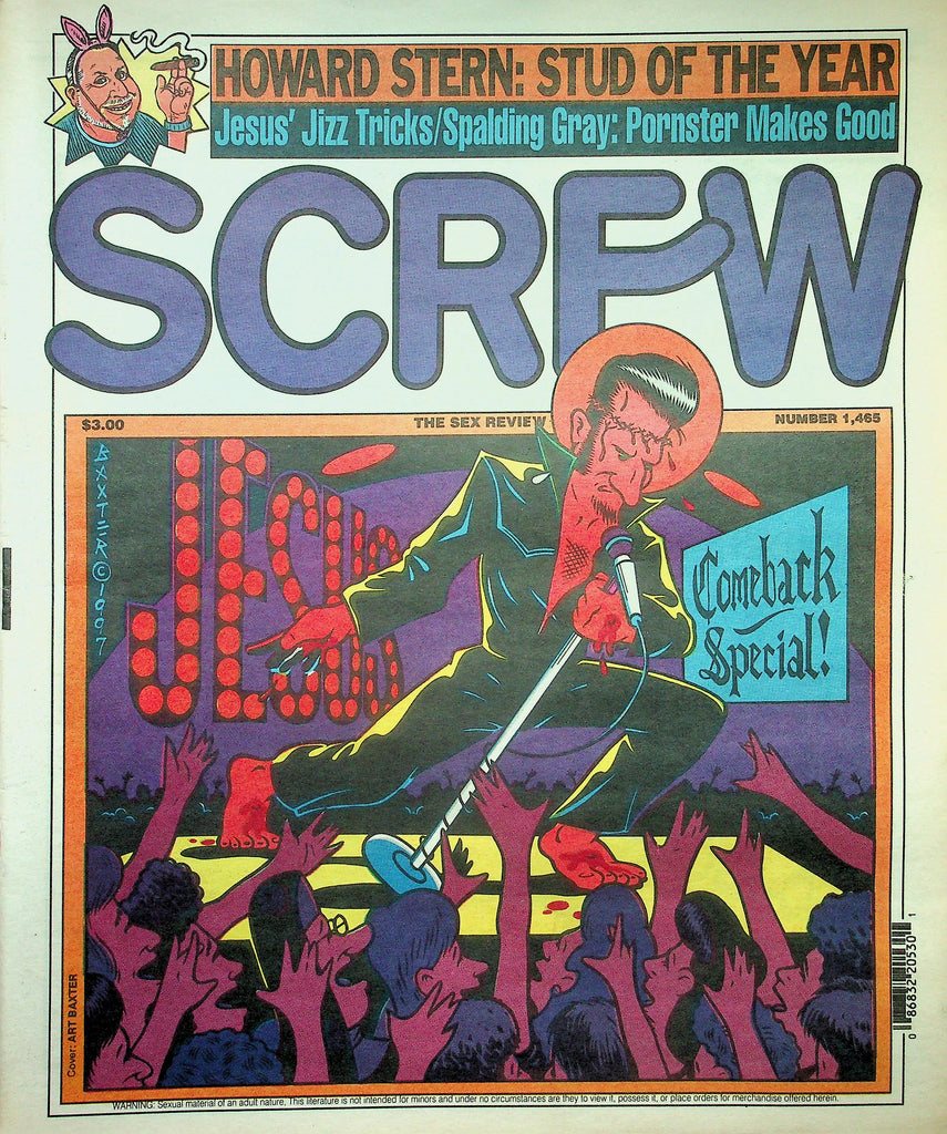 Screw Newspaper  Howard Stern: Stud Of The Year  #1465  March 31 , 1997    010626lmp2