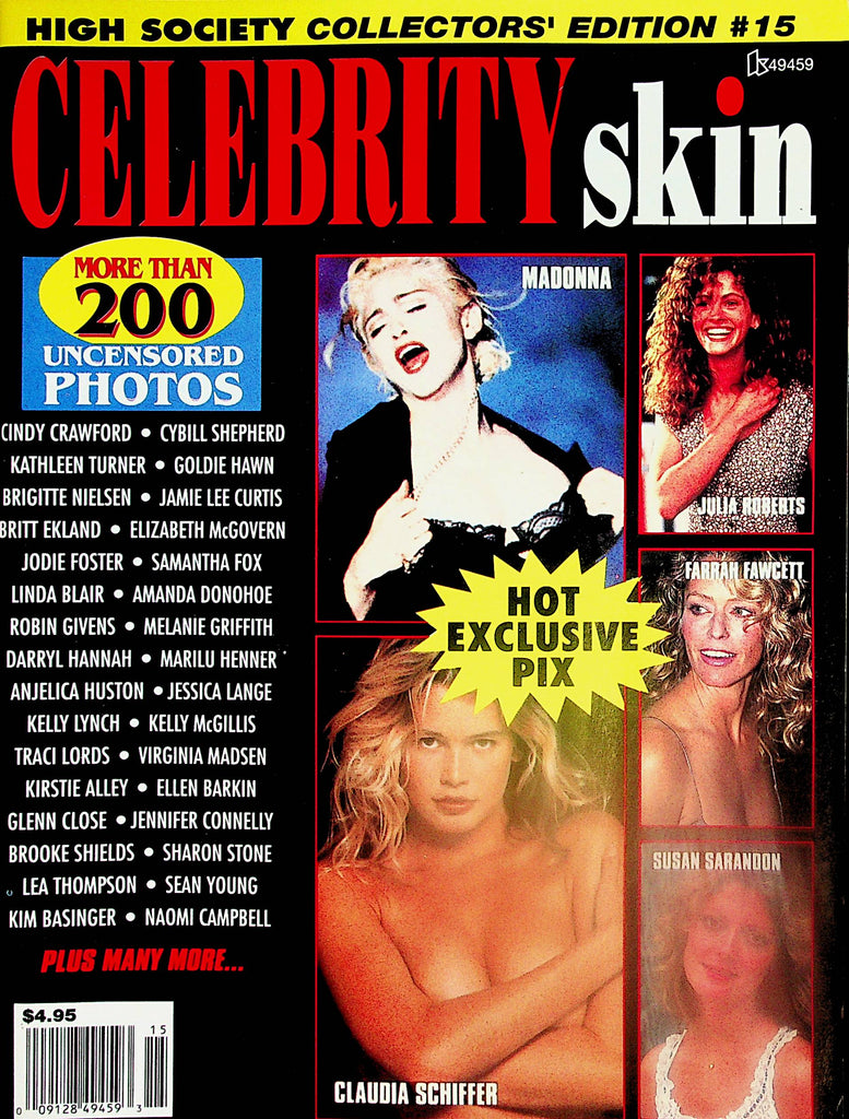 Celebrity Skin Magazine Madonna, Claudia Schiffer, Julia Roberts & More!   #15 1991 Collector Edition   012525lm-p
