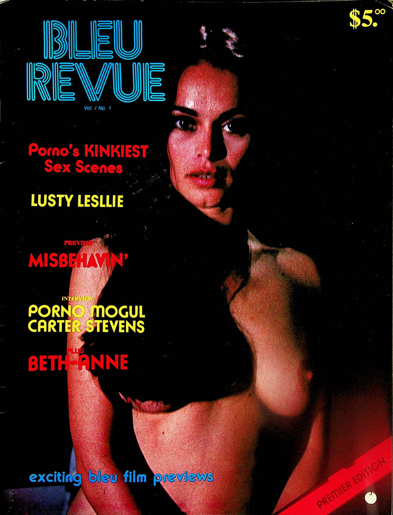 Bleu Revue Magazine  Porno's Kinkiest Sex Scenes / Lusty Lesllie Bovee   vol.1 #1  Premier Edition 1970's    032824lm-p