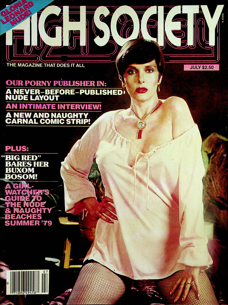 High Society Magazine  Gloria Leonard / Big Red Bares Her Buxom Bosom!   July 1979  031124lm-p