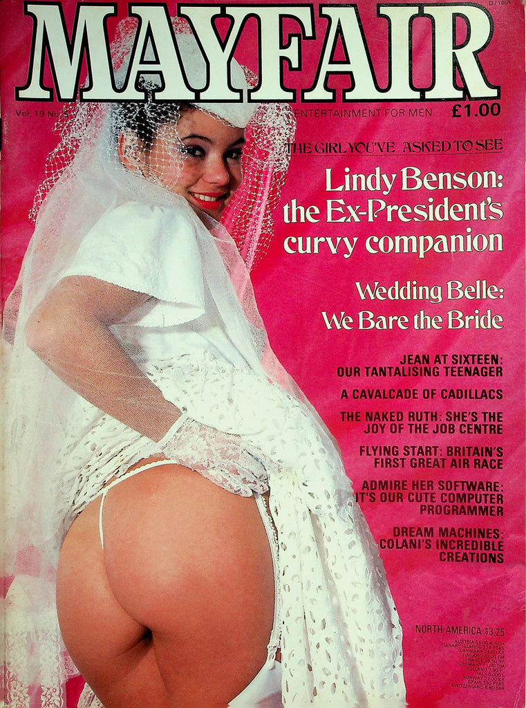 Mayfair Magazine  Wedding Belle / Lindy Benson: The Ex-Presidents Curvy Companion  vol.19 #5  1980's    042326lmp