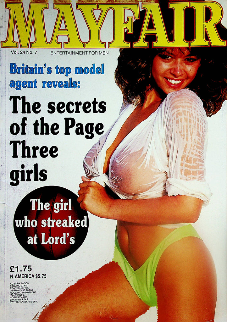 Mayfair Magazine  The Secrets Of The Page Three Girls  / Maria Whittaker  vol.24 #7 1990's     101124lm-p