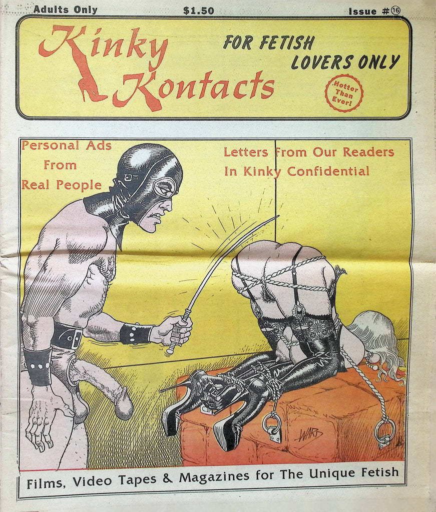 Kinky Kontacts Issue 16 1980s Hundreds of Personal Ads Bondage Fetish Lovers Men's Adult Newspaper -081524AMP2