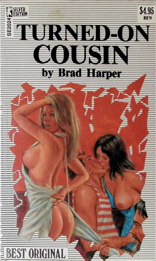 Turned-On Cousin by Brad Harper Best Original Silver Edition Books Greenleaf Classics 1970s Adult Novel -042224AMP