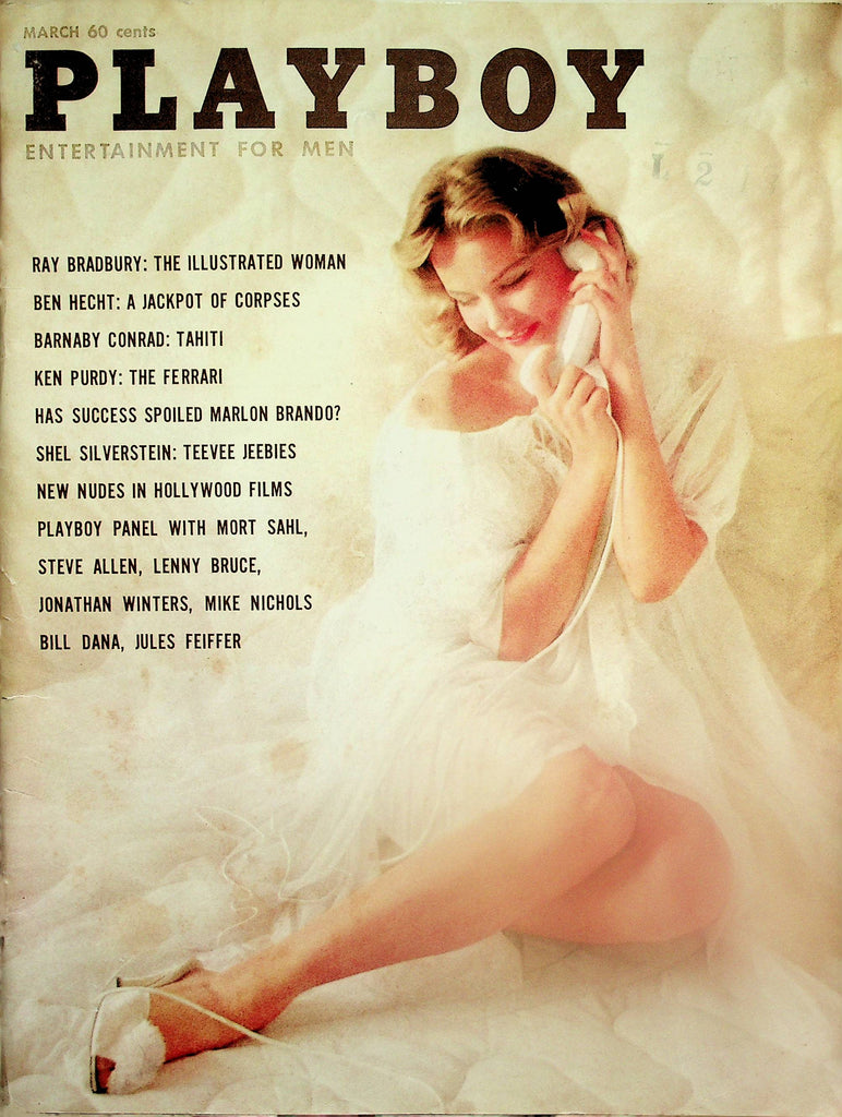 Playboy Vintage Magazine   The Illustrated Woman / Marlon Brando   w/cf  March  1961   081825lm-p