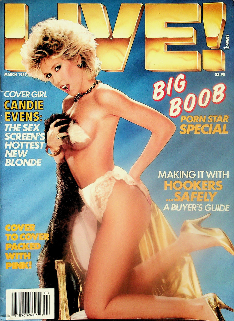 Live! Magazine  Big Boob Porn Star Special - Covergirl Candie Evans  March 1987   040426lmp