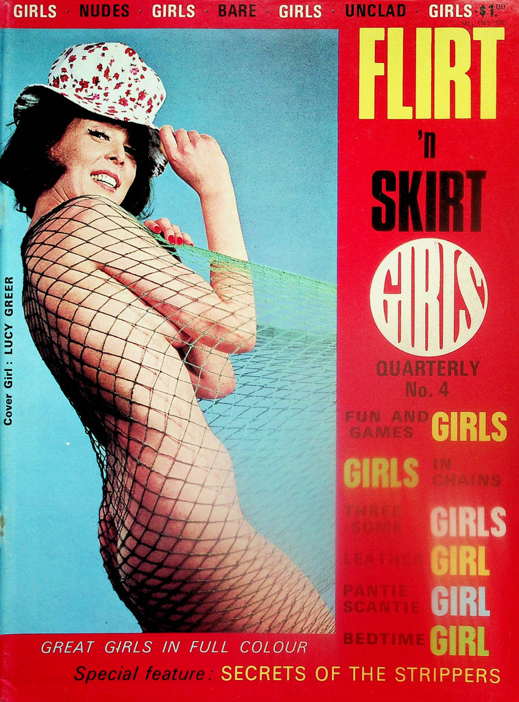 Flirt 'n Skirt Girls Magazine  Threesome Girls, Leather Girl, Pantie Scantie Girl  Fall 1969    101725lm-p