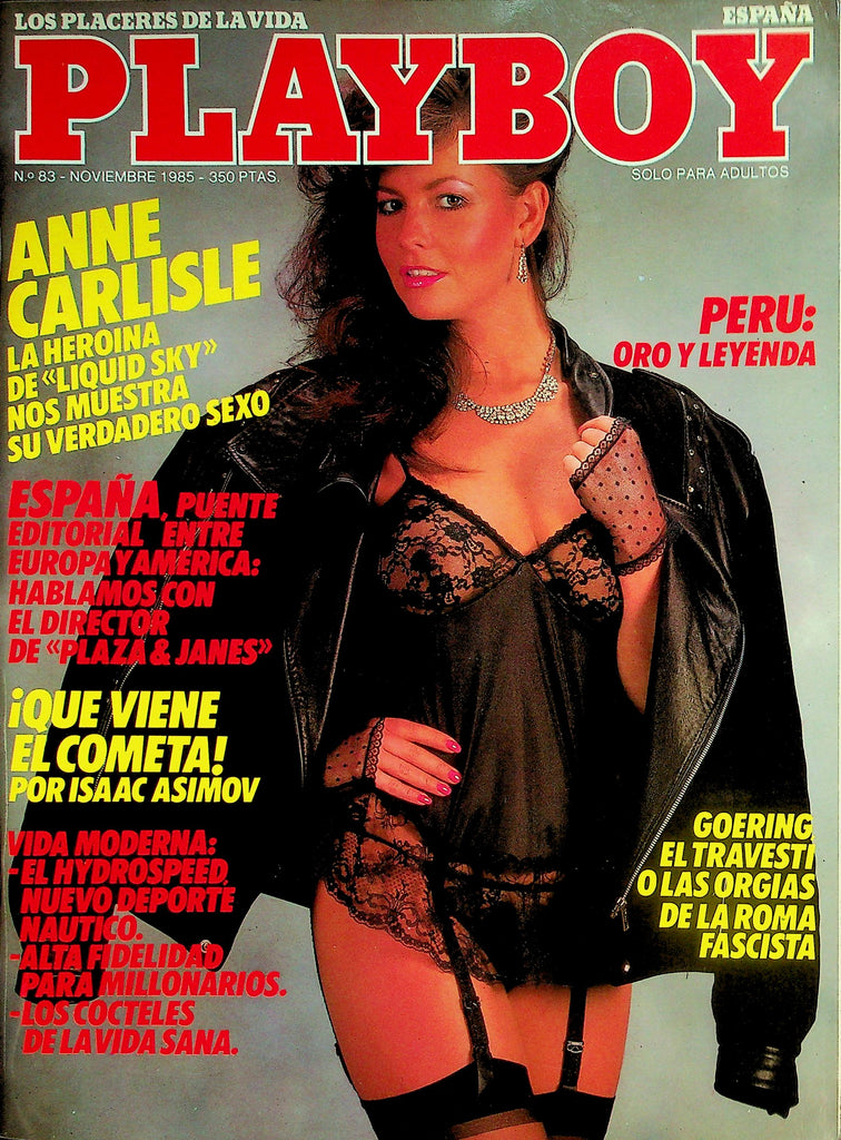 Playboy Spanish International Magazine  Anne Carlisle  /  Playmate Centerfold Venice Kong  November 1985   1997    022626lmp