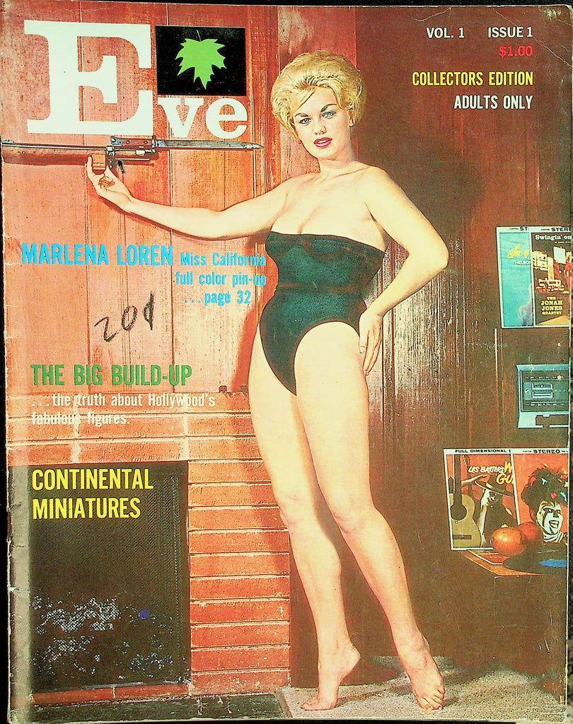 Eve Magazine  Marlena Loren Miss California w/Color Pin-Up  vol.1 #1 1962  082826lmp-GSC