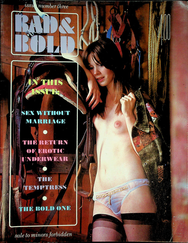 Bad & Bold Magazine  The Return Of Erotic Underwear / The Temptress  #3 1974    092526lmp-GSC