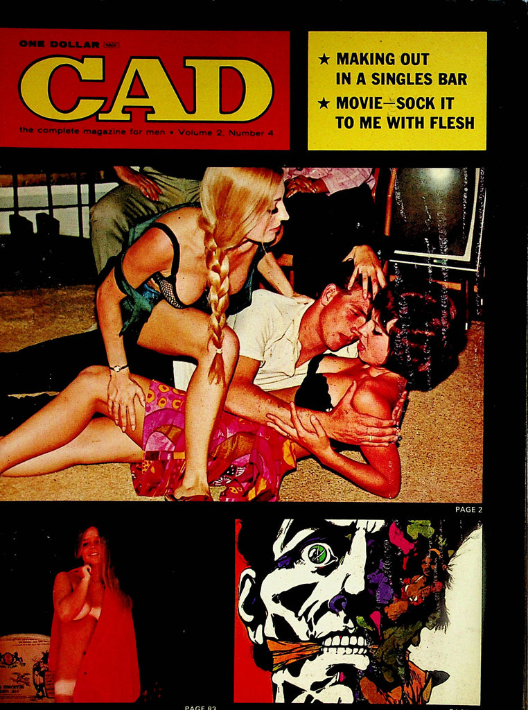 Cad Magazine  Making Out In A Singles Bar / Centerfold Girl Shawn  vol.2 #4  1969    061624lm-p