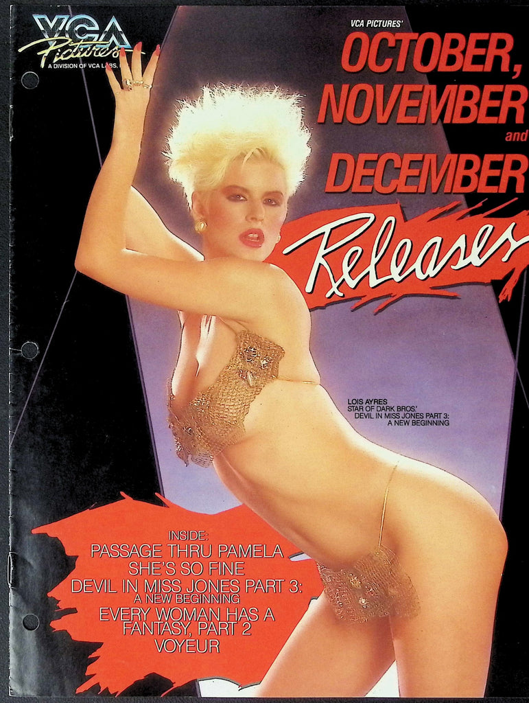 VCA Pictures Oct-Dec 1986 Release Catalog Lois Ayres 060326AKP