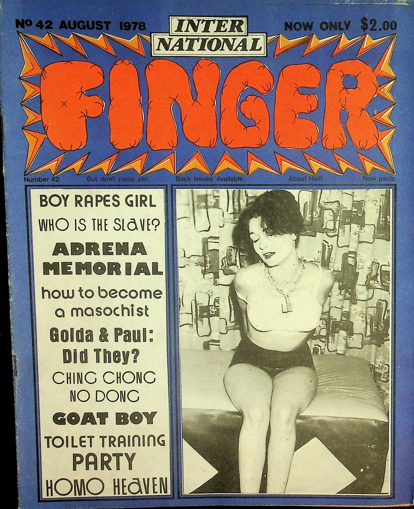 International Finger Adult Newspaper Magazine  Adrena Memorial / Homo Heaven  August 1978      090126lmp2-GSC