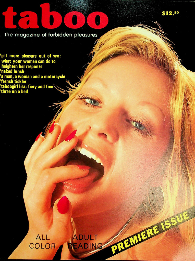 Taboo Magazine Of Forbidden Pleasures  Three On A Bed / Lisa: Fiery & Free!  Premiere Isse  1980's      052526lmp-GSC