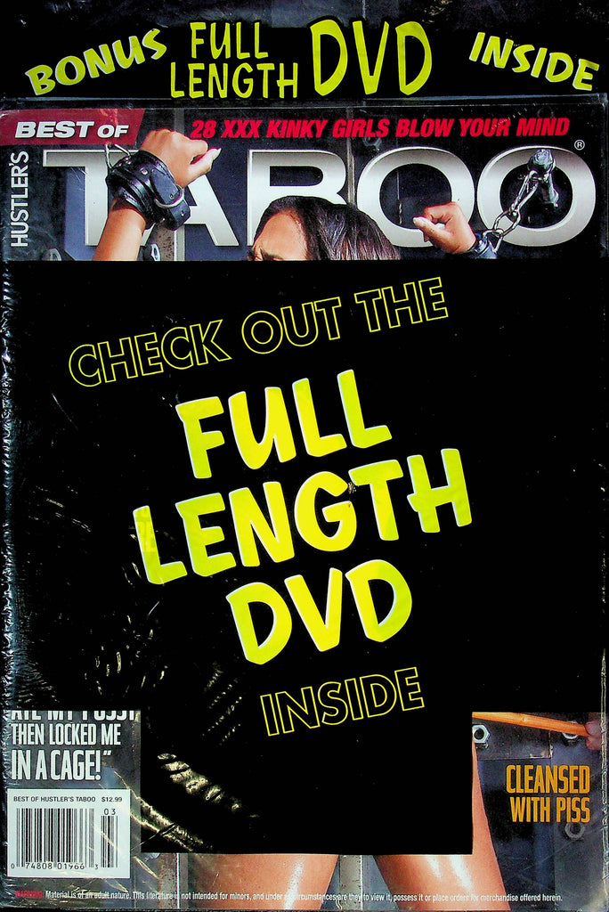 Best Of Hustler's Taboo BDSM Magazine Locked In A Cage SEALED W/DVD 121824RP