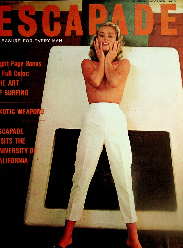 Escapade Vintage Magazine  Centerfold Girl Taffy West / The Art Of Surfing  August 1961   051825lm-p