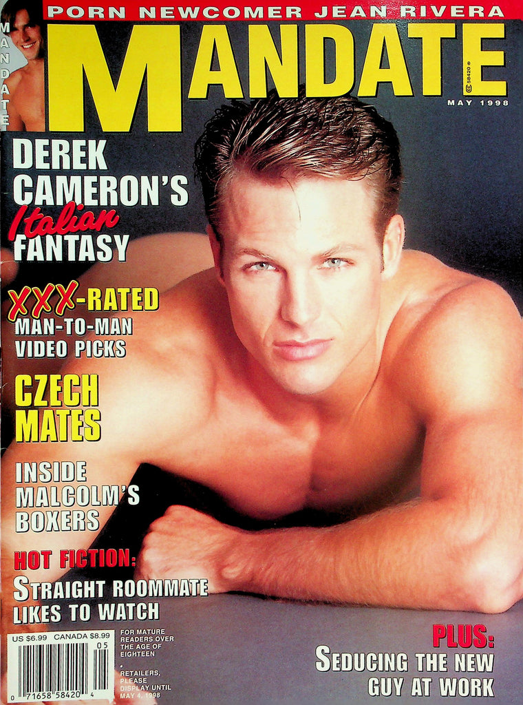 Mandate Gay Magazine   Cover Guy Derek Cameron's Italian Fantasy  May 1998     031826lmp