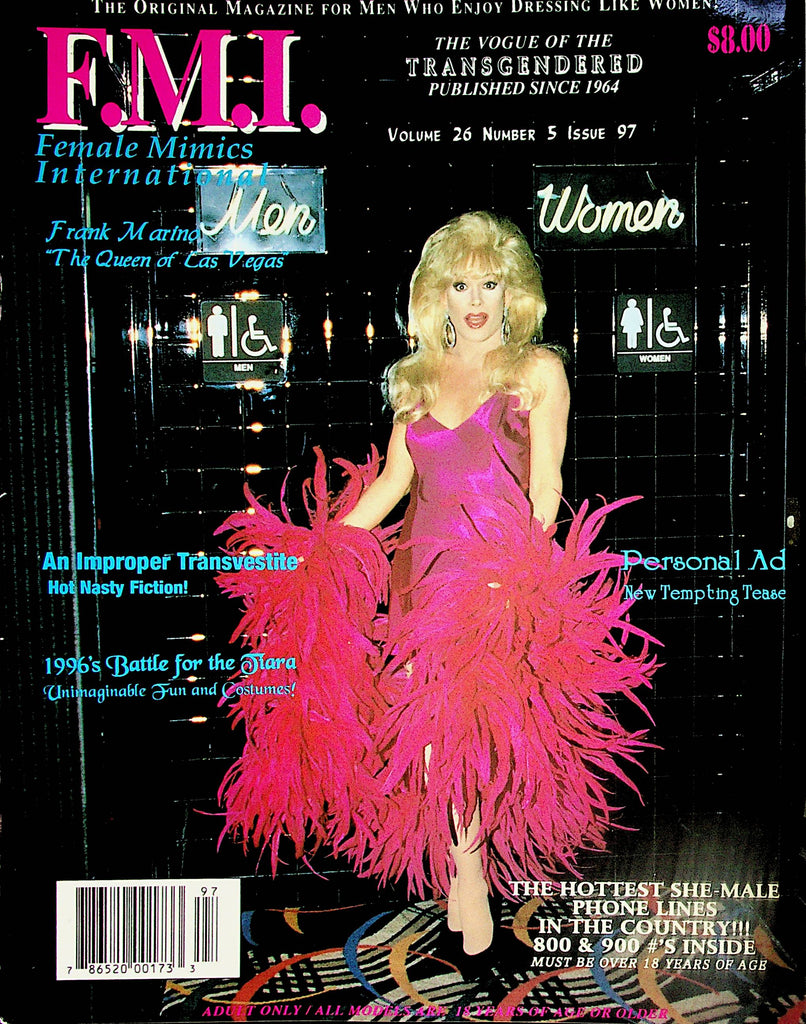 F.M.I. Female Mimics International Magazine   Frank Marino The Queen Of Las Vegas  vol.26 #5 1997  Magcorp     060826AMP-