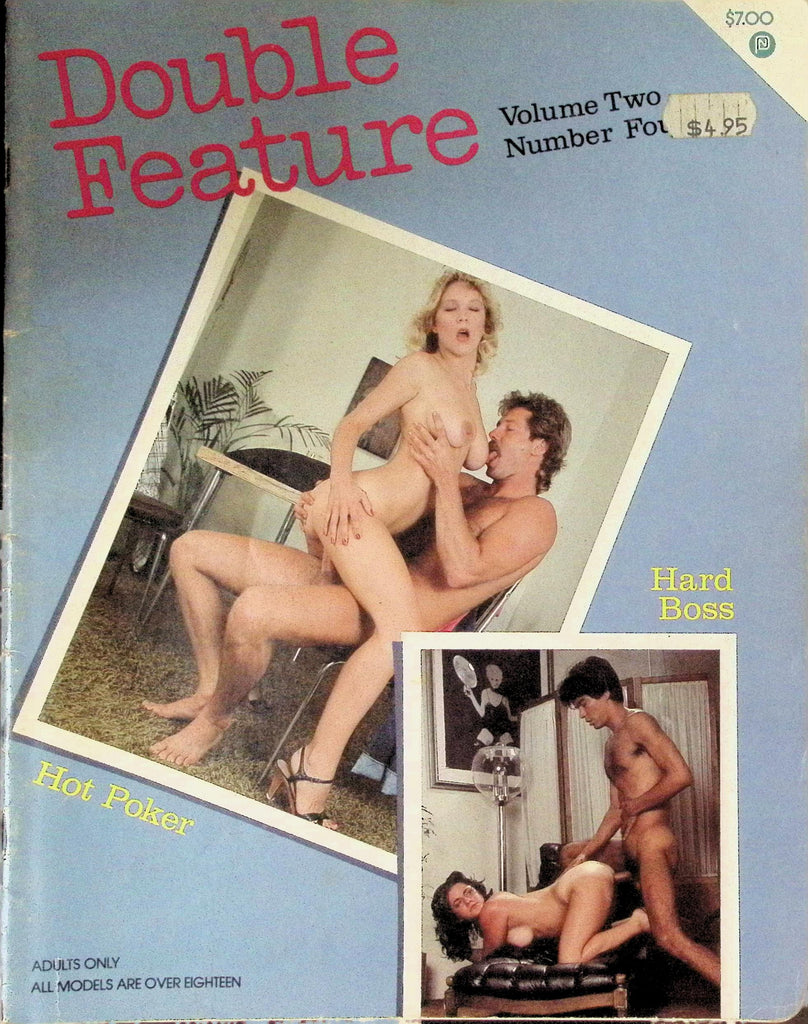 Double Feature Magazine Vold 2 #4 1980s Two Men One Girl Hot Sex  102426LLP