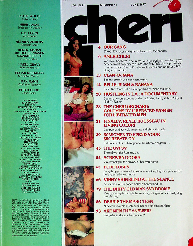 Cheri Magazine Debbie The Maso-Teen June 1977 good reading copy 042724RP