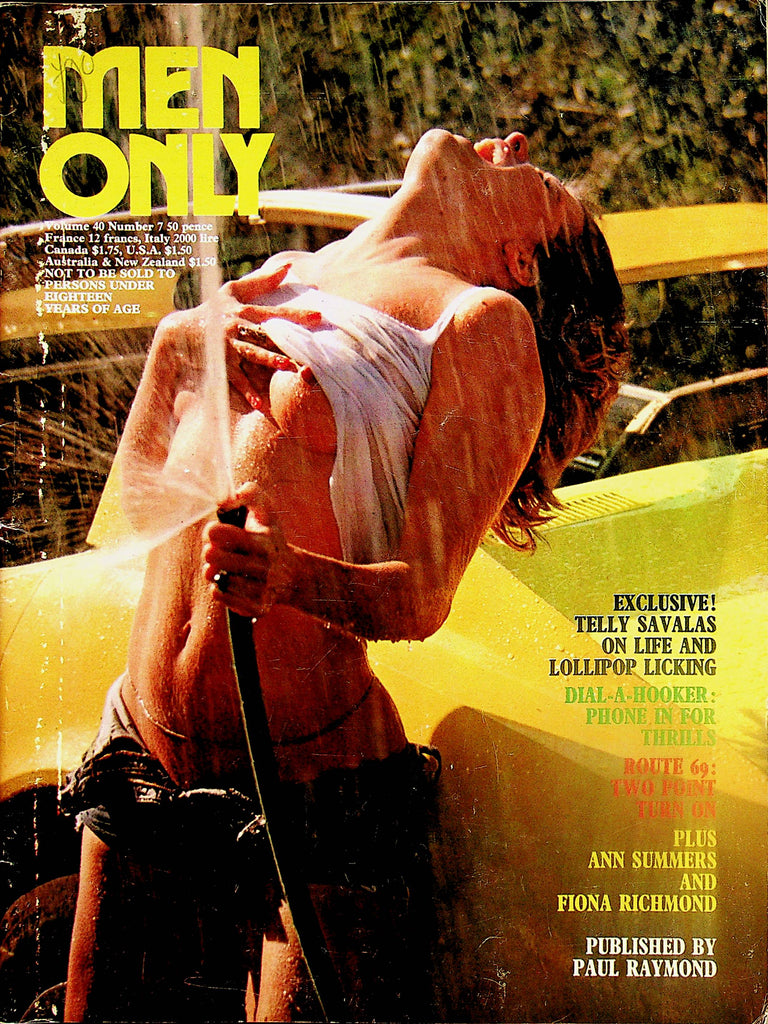 Men Only Magazine  Ann Summers & Fiona Richmond / Telly Savalas  vol.40 #7  1975  Paul Raymond   011425lm-p