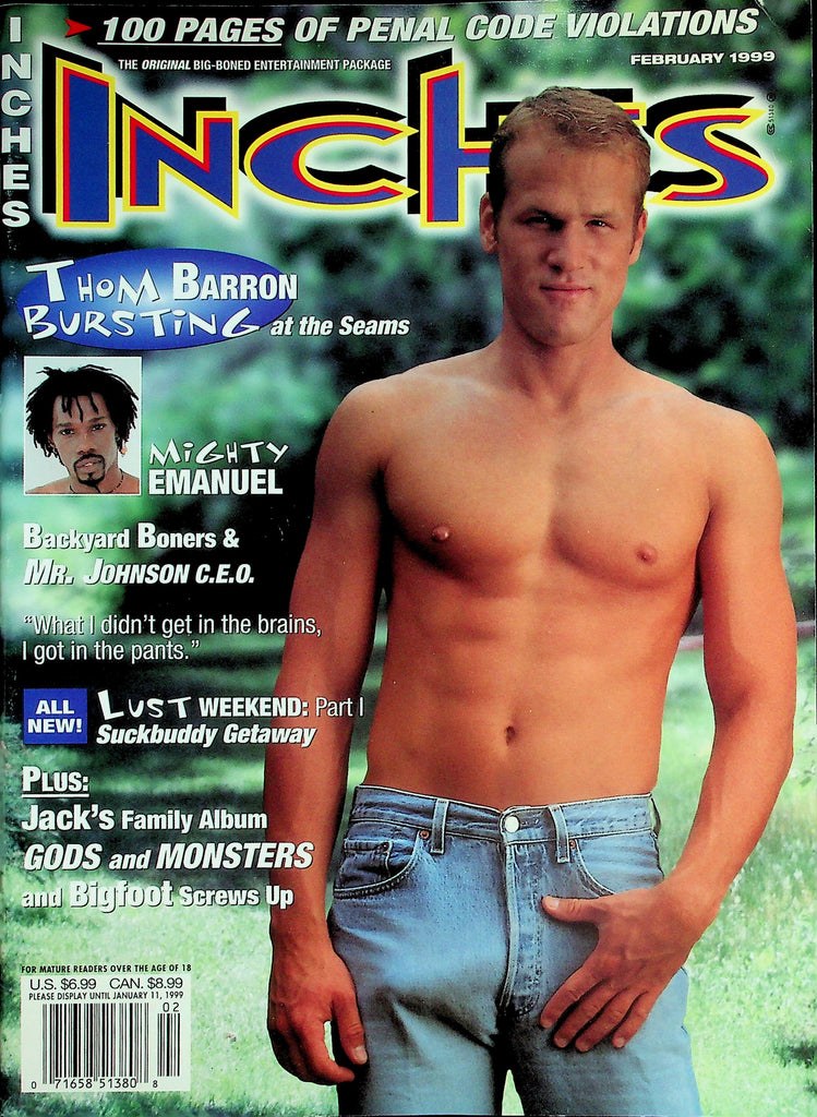 Inches Gay Magazine  Cover Guy Thom Barron  February 1999  041726lmp