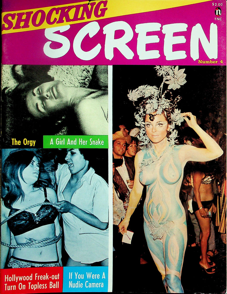 Shocking Screen Magazine  The Orgy / Hollywood Freak-Out / The Groceryman  #4 1969   103026lmp-GSC