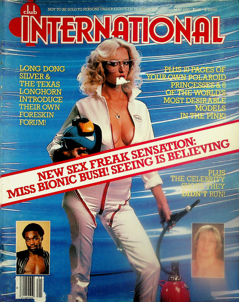 Club International Magazine  Long Dong Silver & Texas Longhorn / Miss Bionic Bush  May 1980 120725lmp