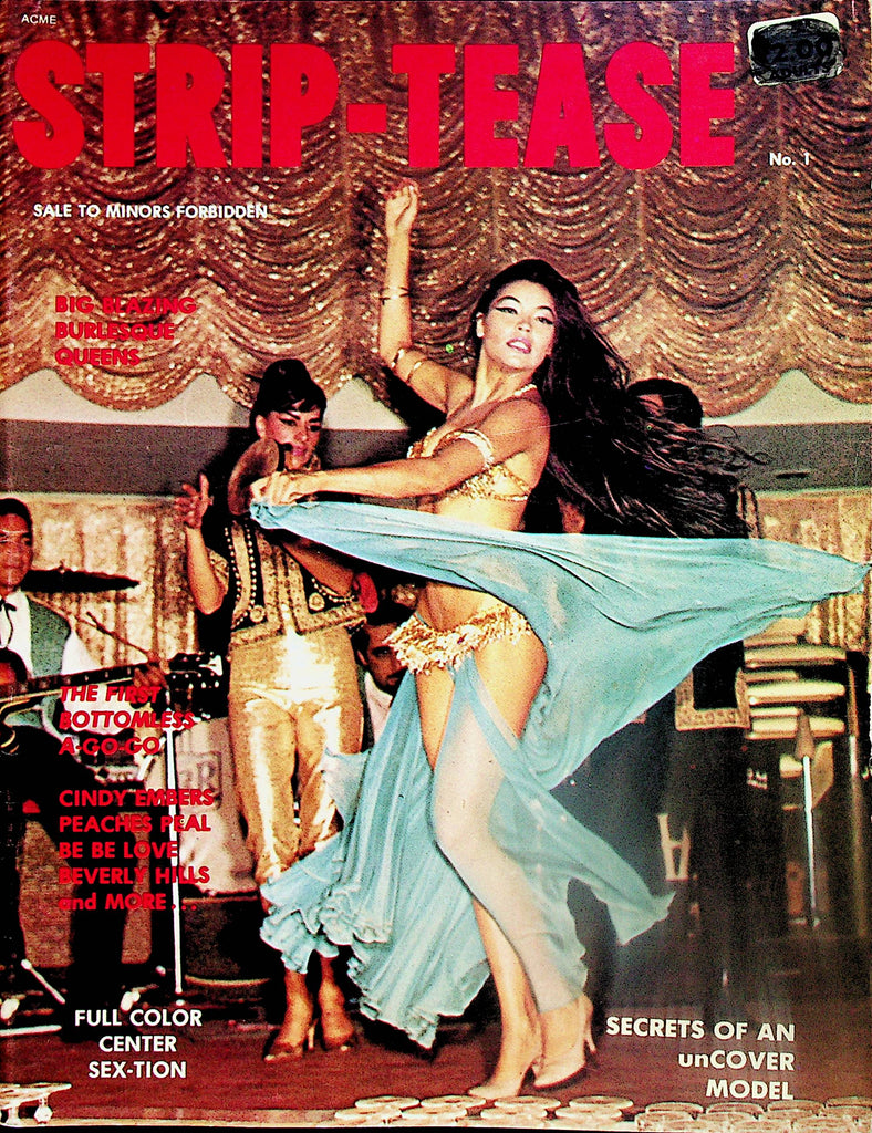 Strip-Tease Magazine  Blazing Burlesque Queens / The First Bottomless A-Go-Go  #1  Fall 1968  052824lm-p