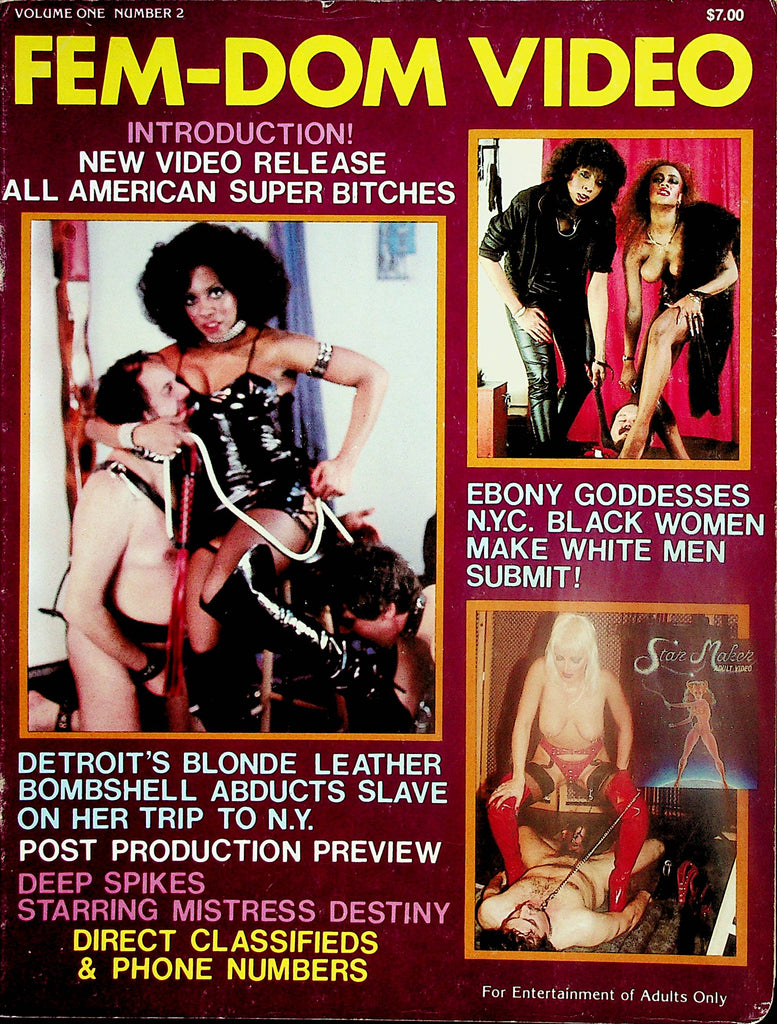 Fem-Dom Video Magazine  New Video- Super Bitches / Mistress Destiny  vol.1 #2  1980's    011824lm-p